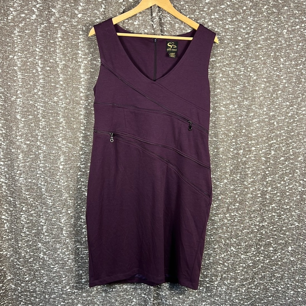 Serena Williams Signature Statement‎ Purple Zip Design Sleeveless Dress